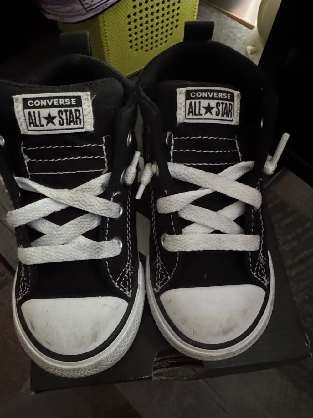 Converse Kids Black & White Low Top Sneakers